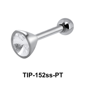 Round Stone Helix Ear Piercing TIP-152ssPT